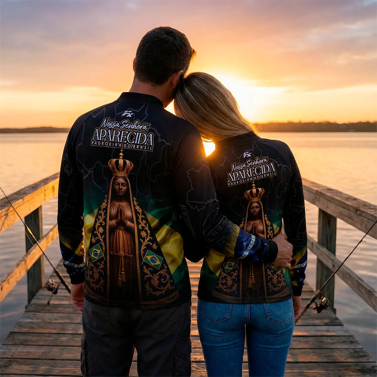 Kit 3 Camisas Manga Longa | Nossa Senhora Aparecida "Rogai Por Nós" | Compre 1 Leve 3