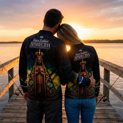 Kit 3 Camisas Manga Longa | Nossa Senhora Aparecida "Rogai Por Nós" | Compre 1 Leve 3