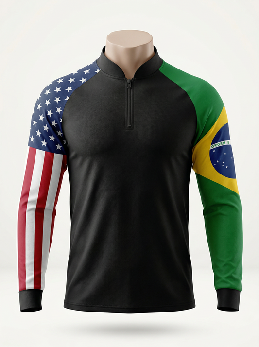 Kit 3 Camisas Manga Longa | Brasil x EUA | Compre 1 Leve 3