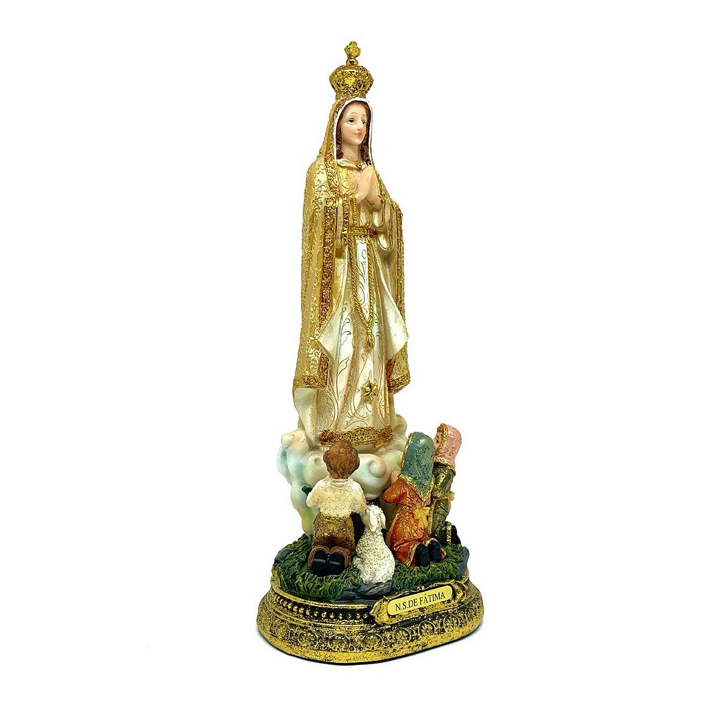 Nossa Senhora de Fátima 21,6 cm Com Pastorinhos