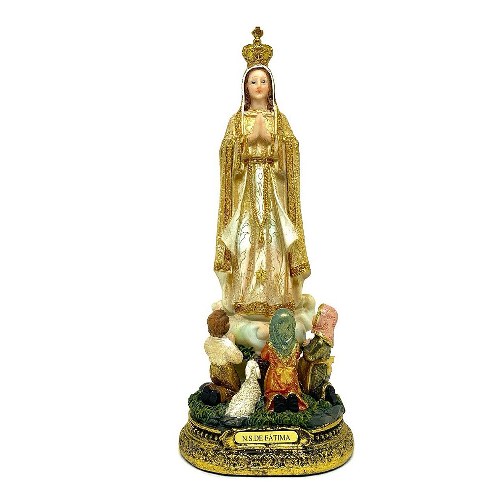 Nossa Senhora de Fátima 21,6 cm Com Pastorinhos